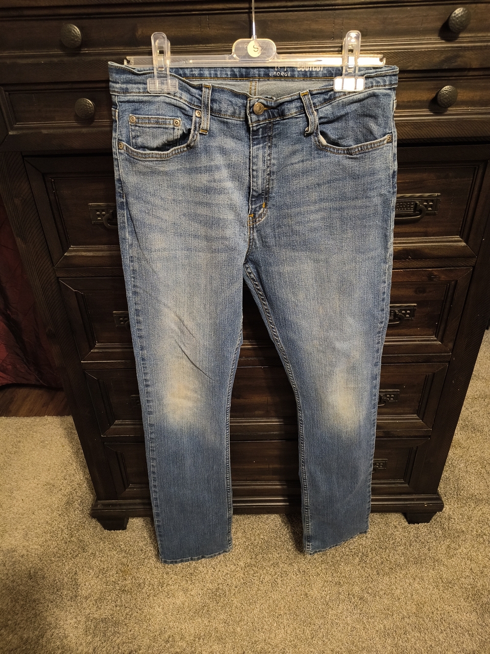 George Women's Slim Straight Light Blue Denim Jeans